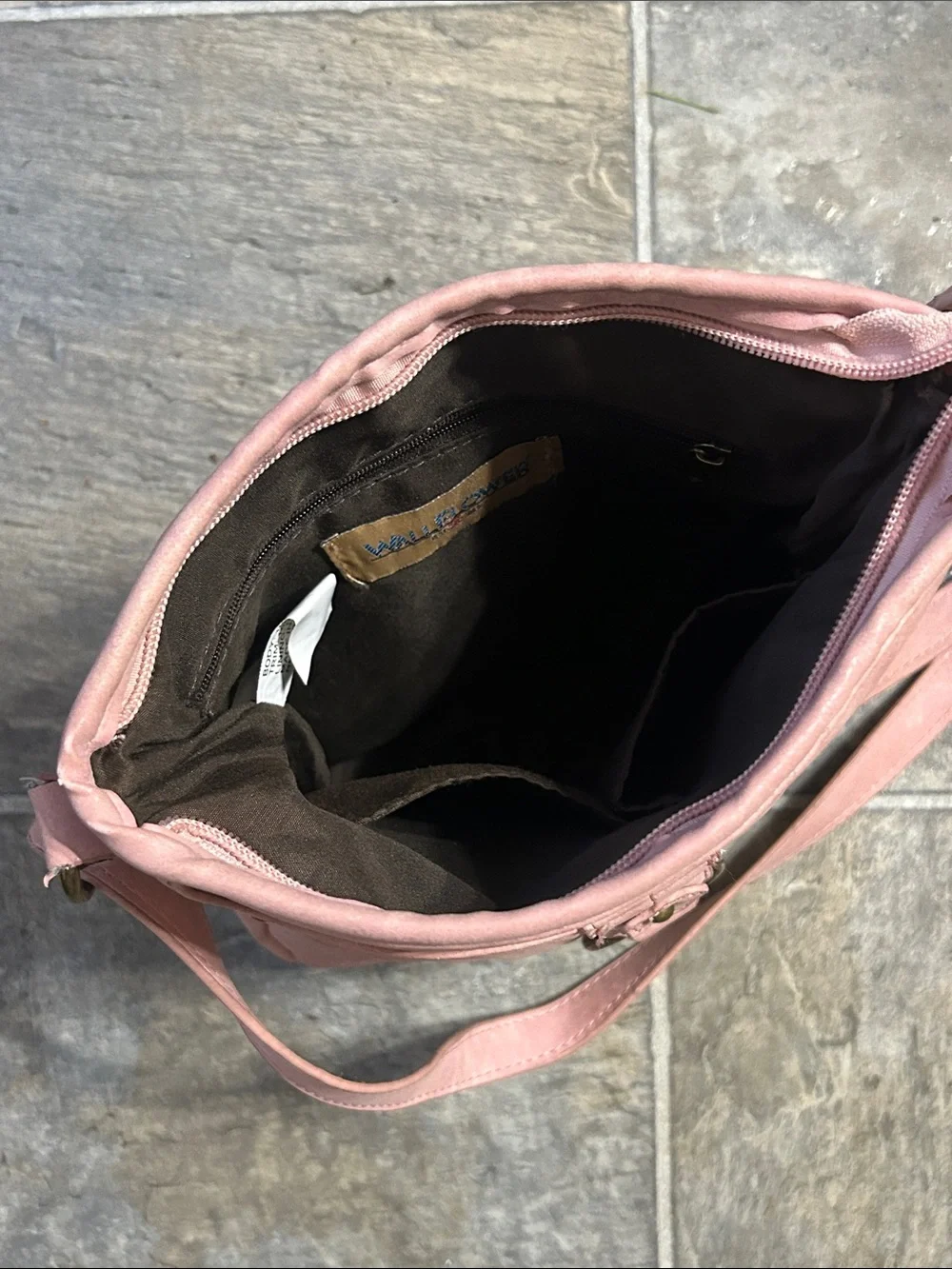 Wildflower Pink Crossbody Shoulder Bag - Women's Everyday Purse - Picture 3 of 4
